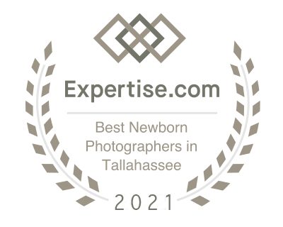 Badge from Expertise.com rating Sarah Gray Photography among the Best Newborn Photographers in Tallahassee 2021
